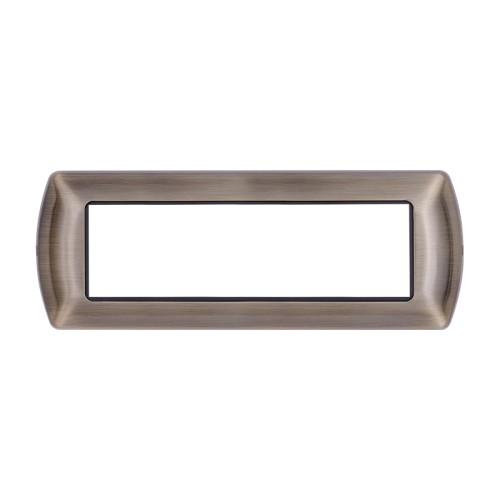 Placca metallo 7 posti bronzo compatibile Living - Mapam 8807-09