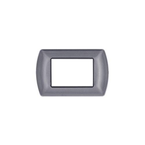 Placca metallo 3 posti antracite compatibile Living - Mapam 8803-26