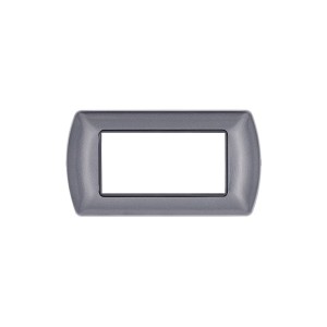 Placca metallo 4 posti antracite compatibile Living - Mapam 8804-26
