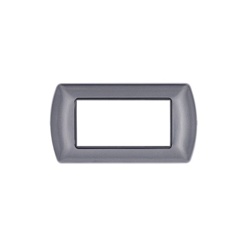 Placca metallo 4 posti antracite compatibile Living - Mapam 8804-26