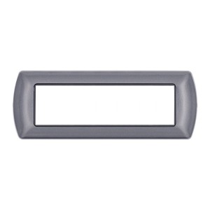 Placca metallo 7 posti antracite compatibile Living - Mapam 8807-26