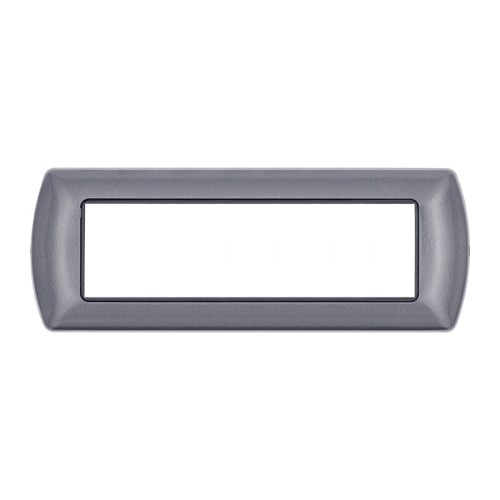 Placca metallo 7 posti antracite compatibile Living - Mapam 8807-26