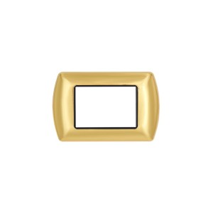 Placca metallo 4 posti oro compatibile Living - Mapam 8804-03