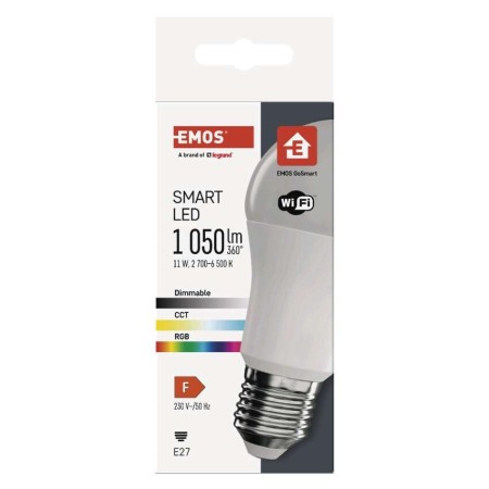Lampadina LED RGB GoSmart Goccia 11W Wi-Fi: Controllo Completo Tramite App Smartphone | EMOS ZQW515R