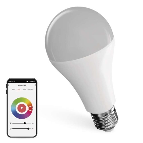 Lampadina LED RGB GoSmart A65 E27 14W Wi-Fi con controllo tramite app | EMOS ZQW516R