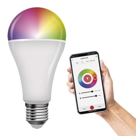 Lampadina LED RGB GoSmart A65 E27 14W Wi-Fi con controllo tramite app | EMOS ZQW516R