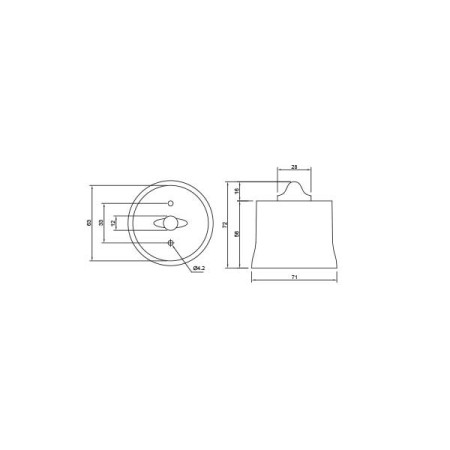 Interruttore Rotativo in Porcellana Bianco Ø71 mm - Design Retrò e Funzionalità Affidabile | FAI 9007/IR/BI
