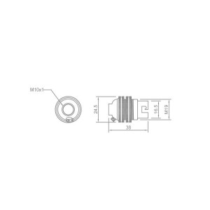 Portalampada in Ottone BA15d Filettato – Struttura Resistente | FAI 0092/15/F 2