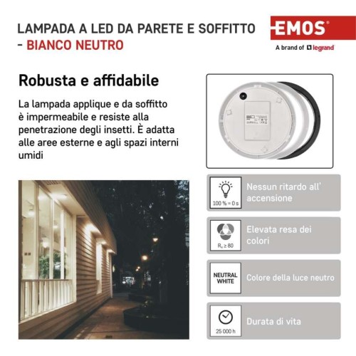 Plafoniera LED Zuri 14W IP54 Luce... Plafoniera LED Zuri 14W IP54 Luce...