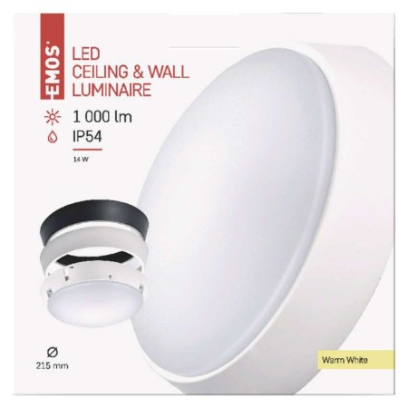 Plafoniera LED Zuri 14W IP54 Luce Calda 3000K con Anelli Intercambiabili | Emos ZM3130