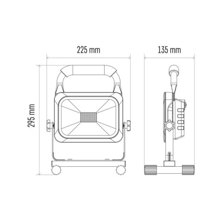 Faro LED portatile 20W 1660lm IP54 ricaricabile Emos ZS2821
