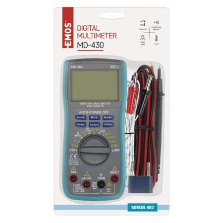 Multimetro Digitale Professionale EMOS MD-430 CAT III 600V - Precisione e Versatilità | EMOS MD-430