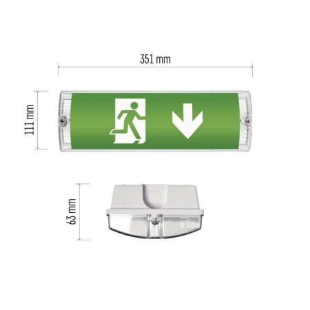 Lampada di Emergenza LED Nessi: 150 lm, 6.500K, IP65, 3h Autonomia, Garanzia 4 Anni | Emos ZN1110