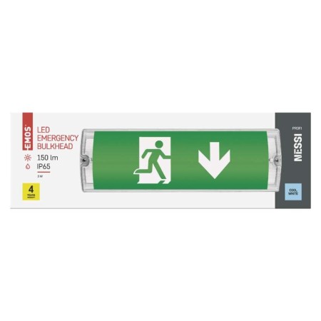 Lampada di Emergenza LED Nessi: 150 lm, 6.500K, IP65, 3h Autonomia, Garanzia 4 Anni | Emos ZN1110