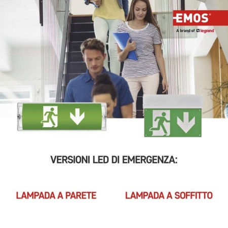 Lampada di Emergenza LED Nessi: 150 lm, 6.500K, IP65, 3h Autonomia, Garanzia 4 Anni | Emos ZN1110