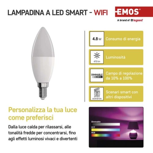 Lampadina LED RGB GoSmart Oliva E14...