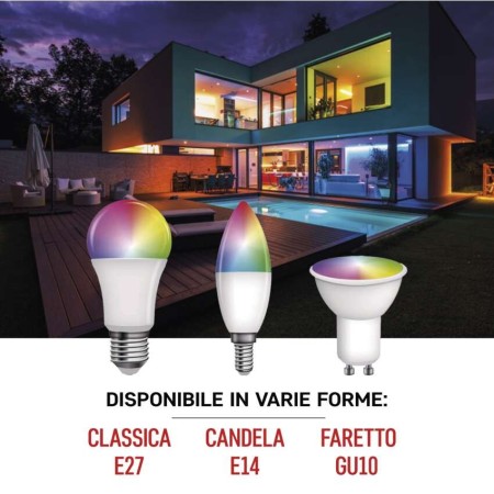 Lampadina LED RGB GoSmart A65 E27 14W Wi-Fi: Illumina la Tua Casa con Stile e Tecnologia | EMOS ZQW516R