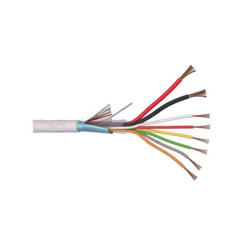 Cavo Allarme CCA Schermato 6x0,22mm + 2x0,5mm per Sistemi di Sicurezza