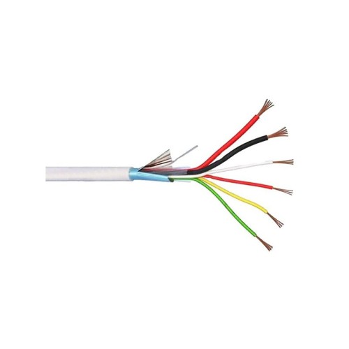 Cavo Allarme CCA Schermato 4x0,22mm + 2x0,5mm per Sistemi di Sicurezza