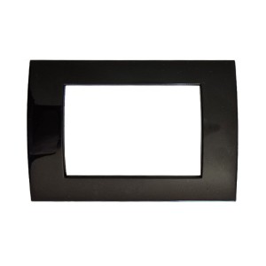 Placca 4 Moduli Nera Lucida Serie ARC Marlanvil 7834.T.NL