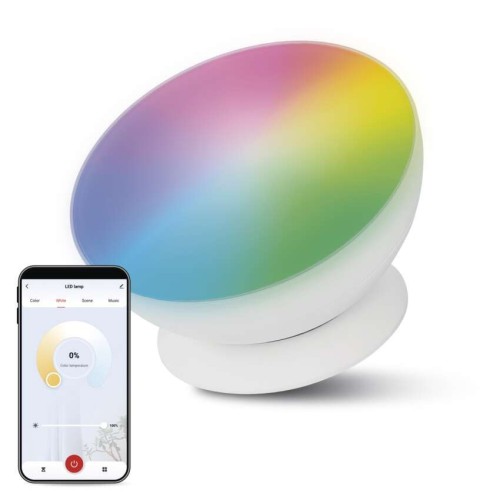 Lampada LED Ambientale Smart Bianca 7W | Illuminazione RGB+CCT per Atmosfere Uniche | EMOS ZCW11WR