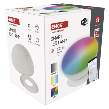 Lampada LED Ambientale Smart Bianca 7W | Illuminazione RGB+CCT, Ritmo Musicale, Timer | EMOS ZCW11WR