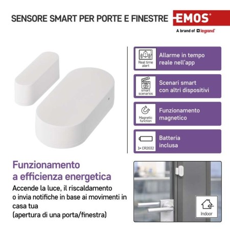 Sensore per Porte e Finestre WiFi EMOS GoSmart Zigbee 3.0 Sicurezza Smart | EMOS H5021