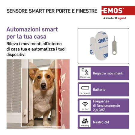Sensore per Porte e Finestre WiFi EMOS GoSmart Zigbee 3.0 Sicurezza Smart | EMOS H5021