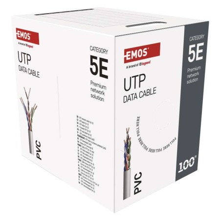 Cavo di Rete UTP Cat5e 100m PVC Rame, 1Gbps, CPR Eca | EMOS S9141