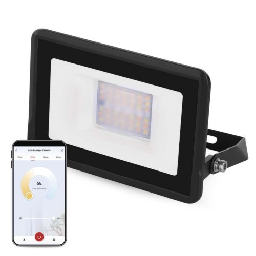 Faro LED Emos ZSW100 20W | Illuminazione Smart RGB+CCT per Feste, Eventi e Facciate | Controllo Vocale e App | Emos ZSW100