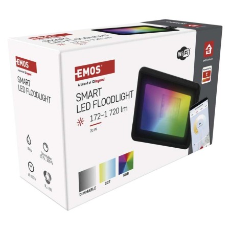 Faro LED GoSMART 20W Illuminazione RGB+CCT per Feste, Eventi e Facciate | Emos ZSW100