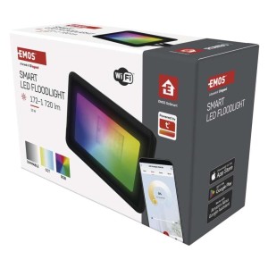 Faro LED Emos ZSW100 20W | Illuminazione Smart RGB+CCT per Feste, Eventi e Facciate | Controllo Vocale e App | Emos ZSW100 2