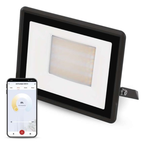 Faro LED Emos ZSW101 50W | Illuminazione RGB+CCT per Feste, Eventi e Facciate | Controllo Vocale e App | Emos ZSW101