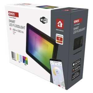 Faro LED Emos ZSW101 50W | Illuminazione RGB+CCT per Feste, Eventi e Facciate | Controllo Vocale e App | Emos ZSW101 2
