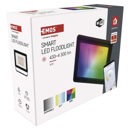 Faro LED GoSMART 50W Illuminazione RGB+CCT per Feste, Eventi e Facciate | Emos ZSW101