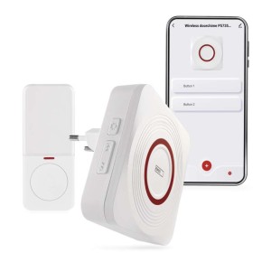 Campanello Senza Fili Bianco GoSMART EMOS P5735WS | Avvisi Smart, Installazione Senza Fili, 52 Suonerie
