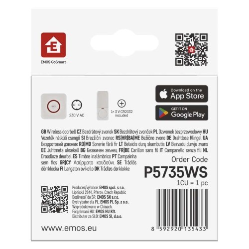 Campanello Senza Fili Smart Bianco |... Campanello Senza Fili Smart Bianco |...