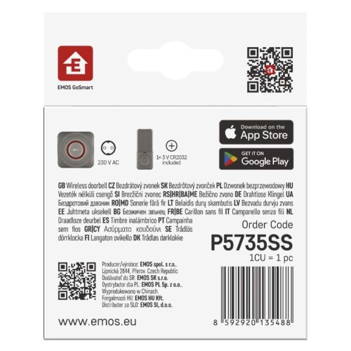 Campanello Senza Fili Smart Argento |... Campanello Senza Fili Smart Argento |...