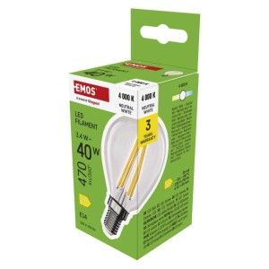 Lampadina LED Sfera E14 3.4W Emos ZF1D23 - Luce Neutra 4000K | Emos ZF1D23