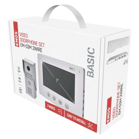 Videocitofono 2 Fili EMOS H2050 | Schermo 7", Illuminazione IR, 16 Suonerie | EMOS H2050