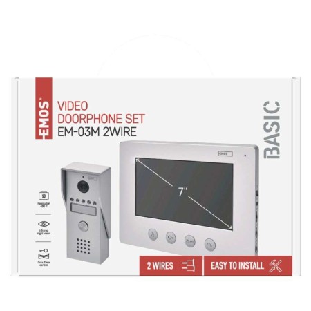 Videocitofono 2 Fili EMOS H2050 | Schermo 7", Illuminazione IR, 16 Suonerie | EMOS H2050