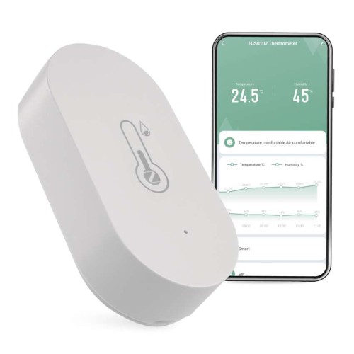 Mini termometro digitale wireless GoSmart EGS0102 per monitoraggio temperatura e umidità in sistema smart home
