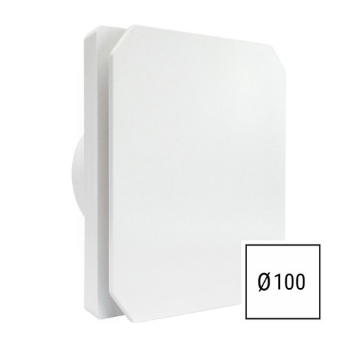 Aspiratore bagno bianco design LEVANTE 100mm quadrato antistatico