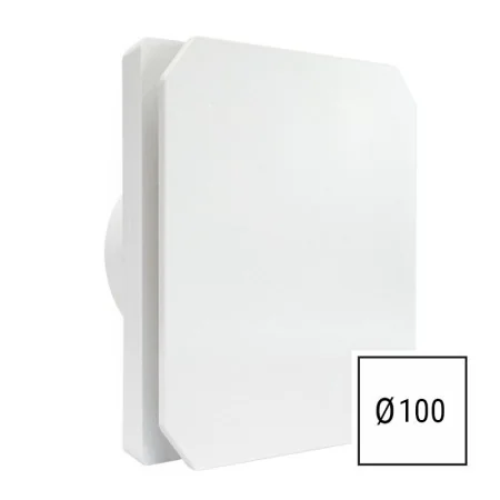 Aspiratore bagno bianco design LEVANTE 100mm quadrato antistatico