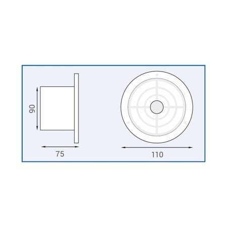 Aspiratore Assiale S11 12V per Caravan e Camper d.100mm | LUX 252