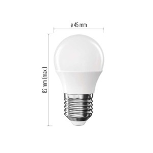 Lampadina LED sfera E27 5.5W con luce naturale 4000K a basso consumo energetico 2
