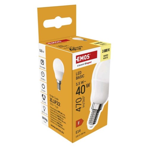 Lampadina LED Sfera E14 5.5W (40W)... Lampadina LED Sfera E14 5.5W (40W)...