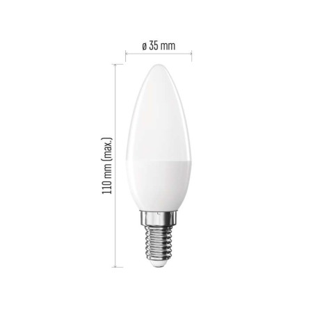 Lampadina LED Oliva E14 9.4W (60W) 806LM 4000K Luce naturale | EMOS ZL3F43