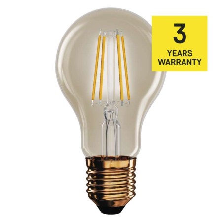 Lampadina LED Vintage A60 E27 4.5W (40W) 420lm 2200K Vetro Ambra | Emos Z55032