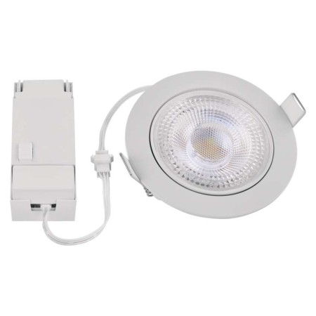 Faretto da incasso bianco GERI CCT 6,5W 780lm orientabile e dimmerabile con 3 temperature colore | Emos ZV1160